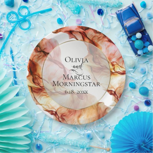 Partij Borden | Levendige herfstkleuren Abstracte Papieren Bordje (Feest)