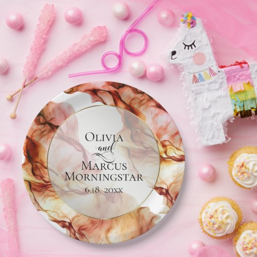 Partij Borden | Levendige herfstkleuren Abstracte  Papieren Bordje (Feest)