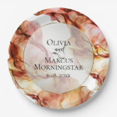 Partij Borden | Levendige herfstkleuren Abstracte  Papieren Bordje (Voorkant)