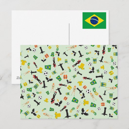 Partij Brazilië-Samba in Rio de Janeiro Uitnodiging Briefkaart (Voorkant / Achterkant)