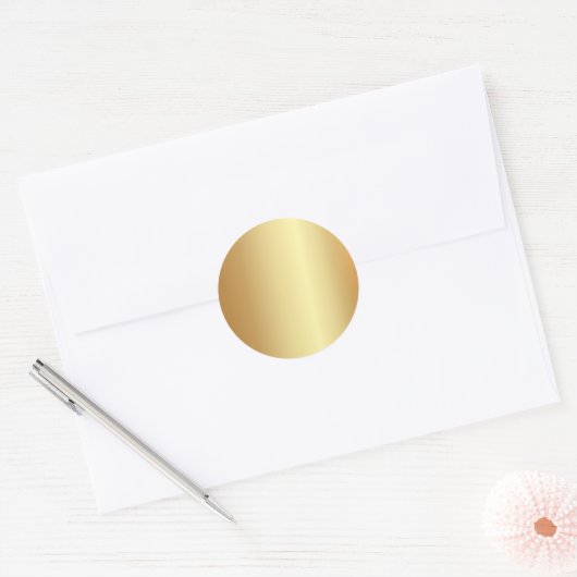Partij & Bruids & Trouwdouche Leveringen Faux Gold Ronde Sticker (Envelop)