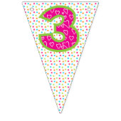 Partij Bunting Banner/3rd Birthday Vlaggetjes (Tweede vlag)