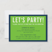 PARTIJ CELEBRATION INFO modern bold green marvy bl Kaart (Voorkant)