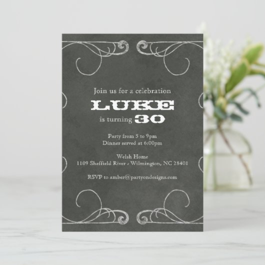 partij Chalkboard 30 40 50 60 Kaart (Staand voorkant)