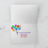 partij chimpansee voor humoristische verjaardag kaart (Binnen)