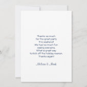 Partij Dank je | Kerst Llama met Snowflakes Bedankkaart (Achterkant)