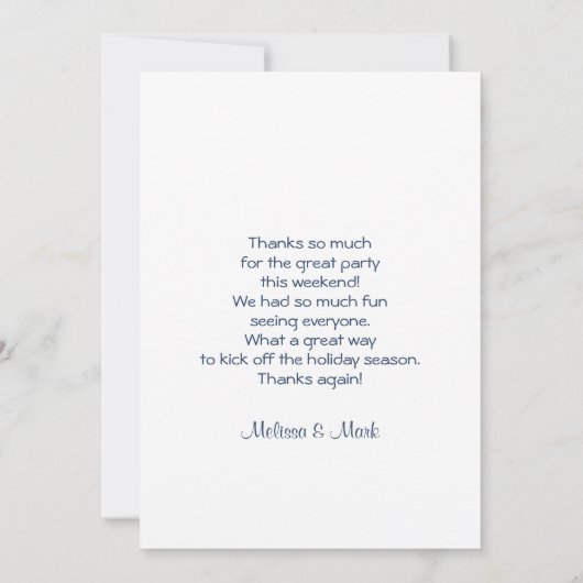 Partij Dank je | Kerst Llama met Snowflakes Bedankkaart (Achterkant)