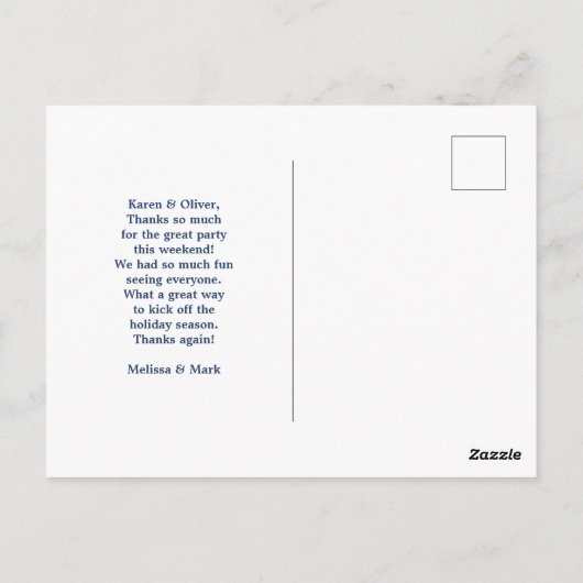 Partij Dank je | Kerst Llama met Snowflakes Briefkaart (Achterkant)