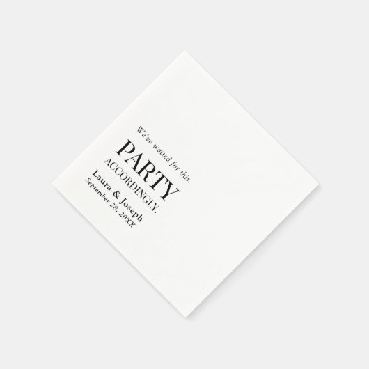 Partij Dienovereenkomstig Funny Wedding Bar Servet (Hoek)