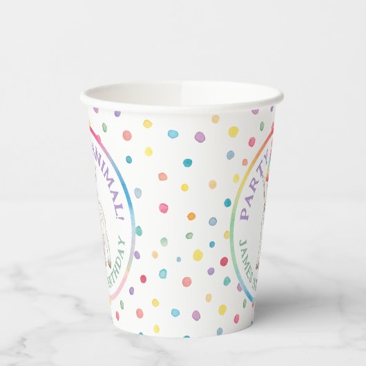 Partij Dier Baby Geit Verjaardag Papier Cups Papieren Bekers (Links)