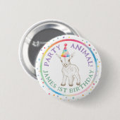 Partij Dier Baby Geit Verjaardag Pin Button (Voorkant /achterkant)