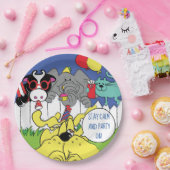 Partij dieren Funny Birthday Party Papieren Bordje (Feest)