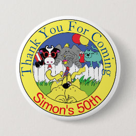 Partij dieren Funny Birthday Party Ronde Button 7,6 Cm