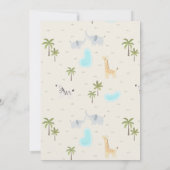 partij dieren Safari 1ste verjaardag Kaart (Achterkant)