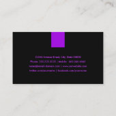 Partij DJ - Modern Paars Violet Visitekaartje (Achterkant)