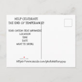 PARTIJ DRINK PARTIJ  TEMPERANTIESTAND UITNODIGING BRIEFKAART (Achterkant)