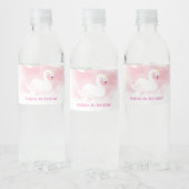 PARTIJ DRINK  zwaan prinses girly roze goud Waterfles Etiket (Flessen)