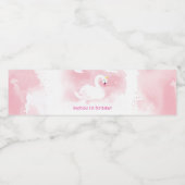 PARTIJ DRINK zwaan prinses girly roze goud Waterfles Etiket (Enkel label)