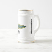 Partij Eel Beer Stein Bierpul (Voorkant rechts)