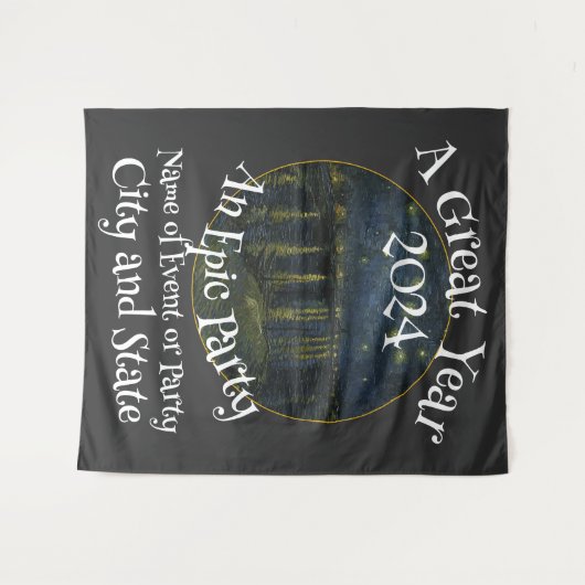 Partij Een geweldig jaar een episch feest Wandkleed (Voorkant (horizontaal))