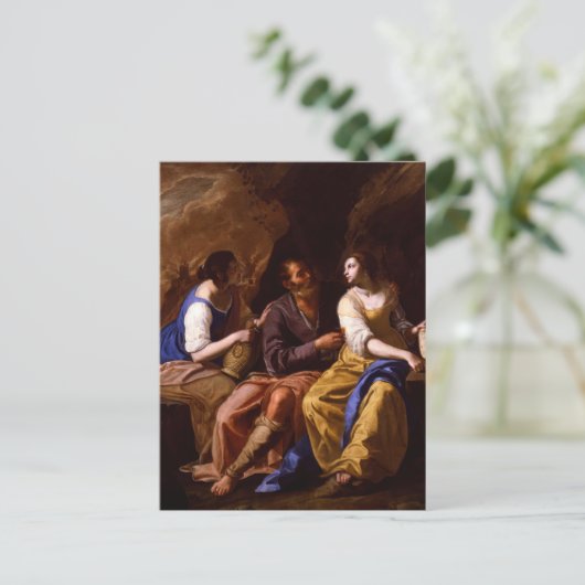 Partij en Zijn aughters door Artemisia Gentileschi Briefkaart (Staand voorkant)