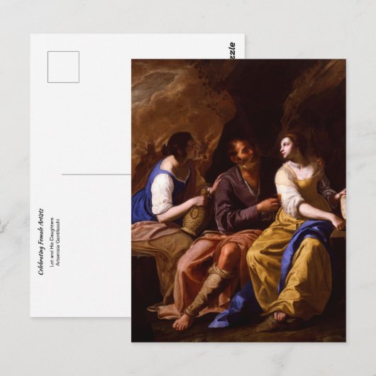 Partij en Zijn aughters door Artemisia Gentileschi Briefkaart (Voorkant / Achterkant)