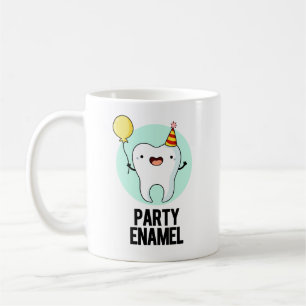 Partij Enamel Funny Tooth Pun Koffiemok