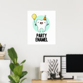 Partij Enamel Funny Tooth Pun Poster (Thuiskantoor)