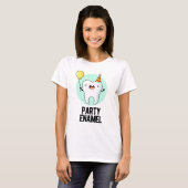 Partij Enamel Funny Tooth Pun T-shirt (Voorkant volledig)