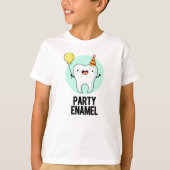 Partij Enamel Funny Tooth Pun T-shirt (Voorkant)