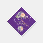 PARTIJ Floral Peony Roos Paars Servet (Hoek)