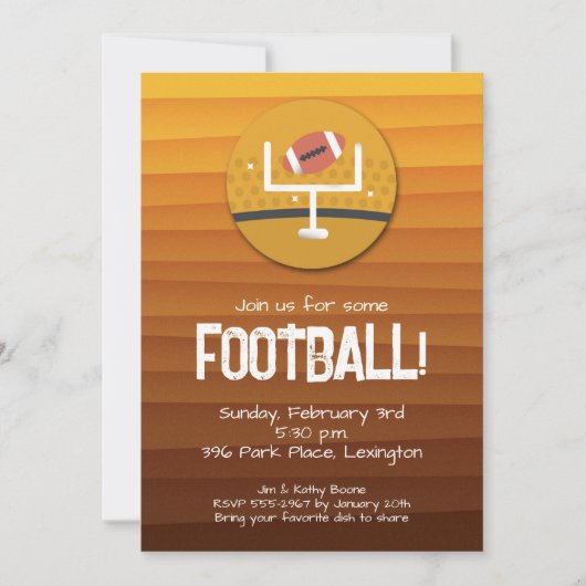 Partij football kaart (Voorkant)