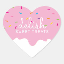 PARTIJ FROST DRIPS Knap sprinkelt roze hart