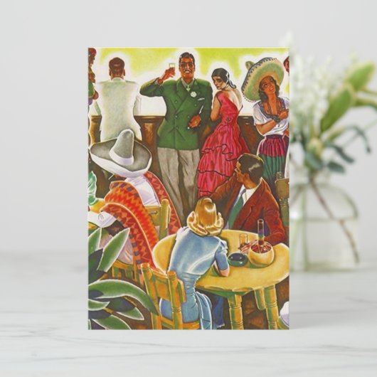  partij Fun Fiesta Mexico Blank uitgenodigd Kaart (Staand voorkant)