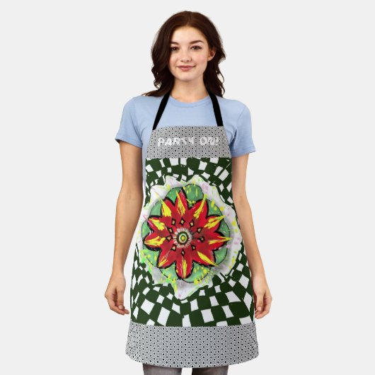 Partij Gecontroleerd Abstract deeg levendig schild Schort (Gedragen)