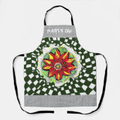 Partij Gecontroleerd Abstract deeg levendig schild Schort (Voorkant)