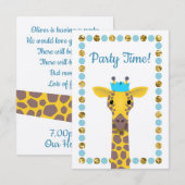 Partij Giraffe Kaart (Voorkant / Achterkant)