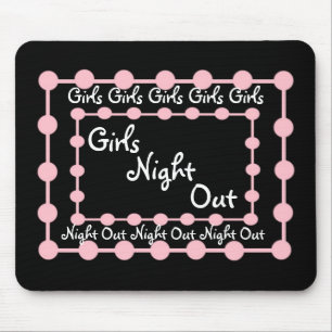 PARTIJ - GIrls Night Out with Pink Puffballen Muismat