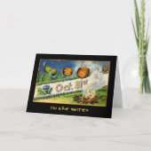  partij Halloween nodigt uit met bloedige tekst (Voorkant)