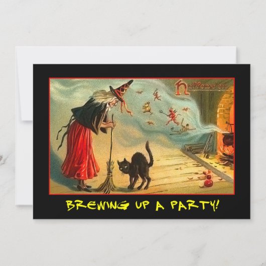 partij Halloween nodigt uit met bloedige tekst Kaart (Voorkant)