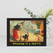 partij Halloween nodigt uit met bloedige tekst Kaart (Staand voorkant)