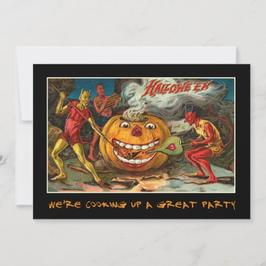  partij Halloween nodigt uit met bloedige tekst Kaart (Voorkant)