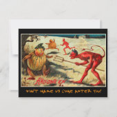  partij Halloween nodigt uit met bloedige tekst Kaart (Voorkant)