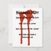 partij Halloween nodigt uit met bloedige tekst Kaart (Achterkant)