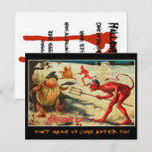 partij Halloween nodigt uit met bloedige tekst Kaart (Voorkant / Achterkant)