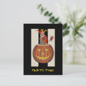 partij Halloween nodigt uit met bloedige tekst Uitnodiging Briefkaart (Staand voorkant)