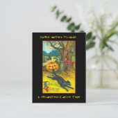 partij Halloween nodigt uit met bloedige tekst Uitnodiging Briefkaart (Staand voorkant)