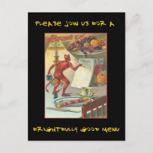 partij Halloween nodigt uit met bloedige tekst Uitnodiging Briefkaart