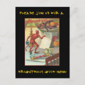  partij Halloween nodigt uit met bloedige tekst Uitnodiging Briefkaart (Voorkant)