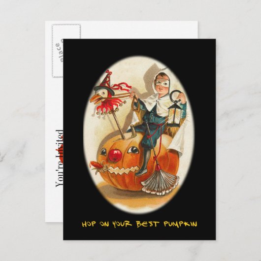  partij Halloween nodigt uit met bloedige tekst Uitnodiging Briefkaart (Voorkant / Achterkant)